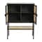 Hello Honey® 47" Boho Woven Rattan and Wood Cabinet with Doors, Shelf, and Interior Storage Compartments